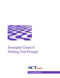 Grade 8 Writing - ACT Aspire Landing Page