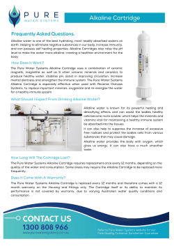 Alkaline Cartridge - Pure Water Systems