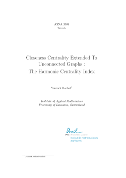Closeness Centrality Extended To Unconnected Graphs : The