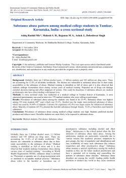 Substance abuse pattern among medical college students in