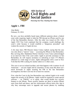 Apple v. FBI - American Bar Association