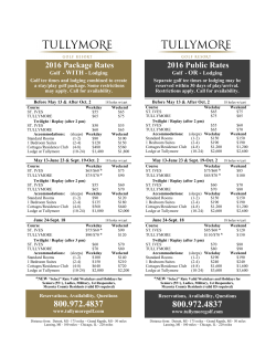 Single Pg Rate Card 2016 Tullymore Golf Resort.pub