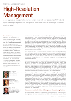 High-Resolution Management