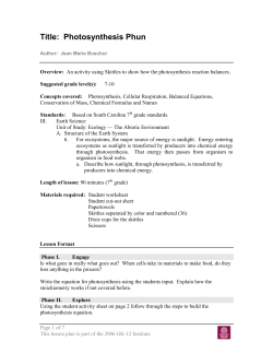 Title: Photosynthesis Phun