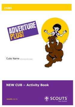 Becoming a Cub Brochure - Tauhinu Sea Scout Group