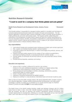 Nutrition Research Scientist &ldquo;I want to work for a company