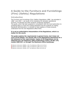 A Guide to the Furniture and Furnishings (Fire) (Safety) Regulations