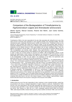 Comparison of the Biodegradation of Trimethylamine by