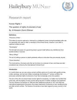 The question of the rights of prisoners of war