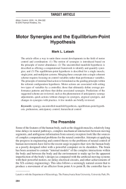 Motor Synergies and the Equilibrium-Point Hypothesis