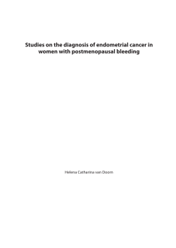 Studies on the diagnosis of endometrial cancer in women with