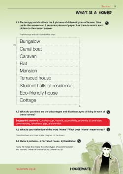 Bungalow Canal boat Caravan Flat Mansion Terraced house