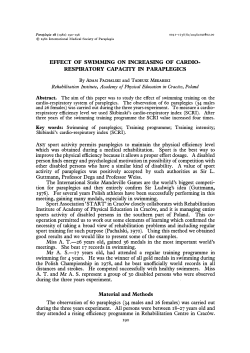 Effect of swimming on increasing of cardiorespiratory