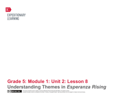 Grade 5: Module 1: Unit 2: Lesson 8 Understanding Themes in