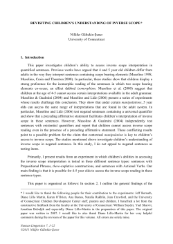 Revisiting Children`s Understanding of Inverse Scope
