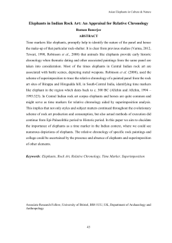 Elephants in Indian Rock Art: An Appraisal for Relative Chronology