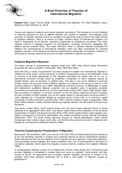 A Brief Overview of Theories of International - glopp 2006-2012