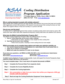 MSAA Cooling Program - The Multiple Sclerosis Association Of