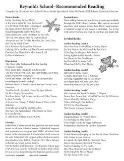 Reynolds School~Recommended Reading