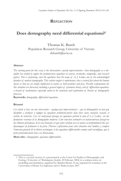 Does demography need differential equations? (PDF