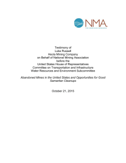 Abandoned Mines in the United States and Opportunities for Good