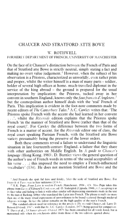 chaucer and stratford atte bowe