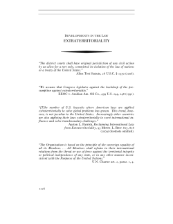 extraterritoriality - Harvard Law Review
