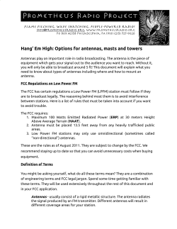 Hang` Em High: Options for antennas, masts and towers