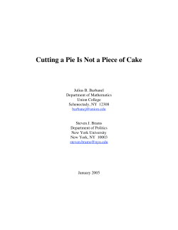 Cutting a Pie Is Not a Piece of Cake