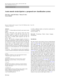 Acute muscle strain injuries: a proposed new