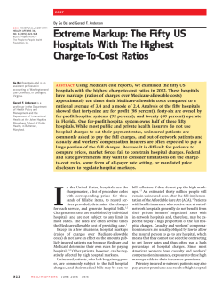 The Fifty US Hospitals With The Highest Charge-To