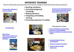 inference training - Leicester Learning Services
