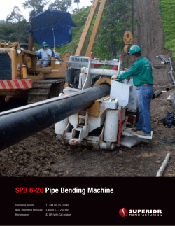 SPB 6-20 Pipe Bending machine