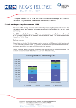 Fish Landings: July-December 2016