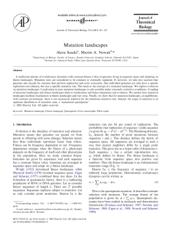 Mutation landscapes