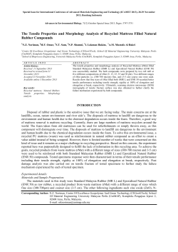 The tensile properties and morphology analysis of