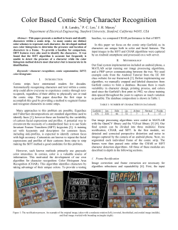 Color Based Comic Strip Character Recognition - Stacks