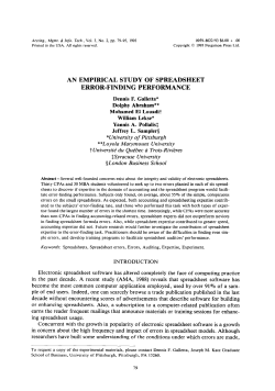 an empirical study of spreadsheet error-finding