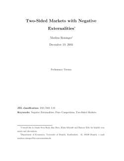 Two-Sided Markets with Negative Externalities