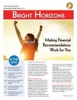 Bright horizons - General Electric Credit Union