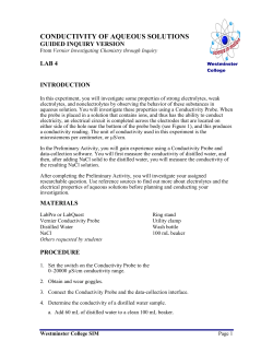 conductivity of aqueous solutions