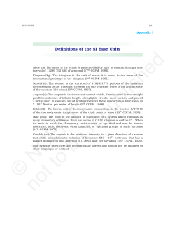 Definitions of the SI Base Units