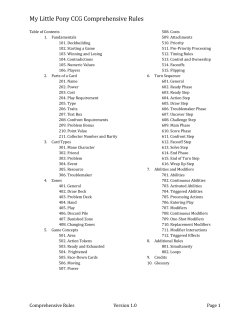 My Little Pony CCG Comprehensive Rules - enter