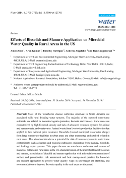 Effects of Biosolids and Manure Application on Microbial Water