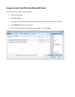 Import a text (.txt) file into Microsoft Excel
