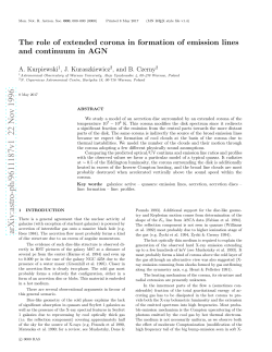 The role of extended corona in formation of emission lines and