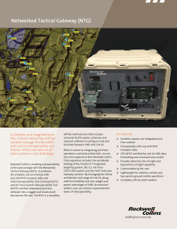 Networked Tactical Gateway (NTG)