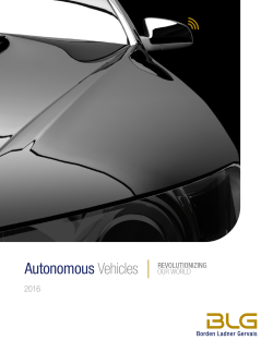 Autonomous Vehicles - Borden Ladner Gervais LLP