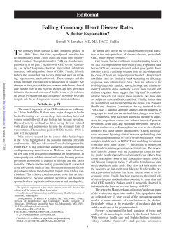 Falling Coronary Heart Disease Rates