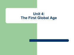Unit 4: The First Global Age